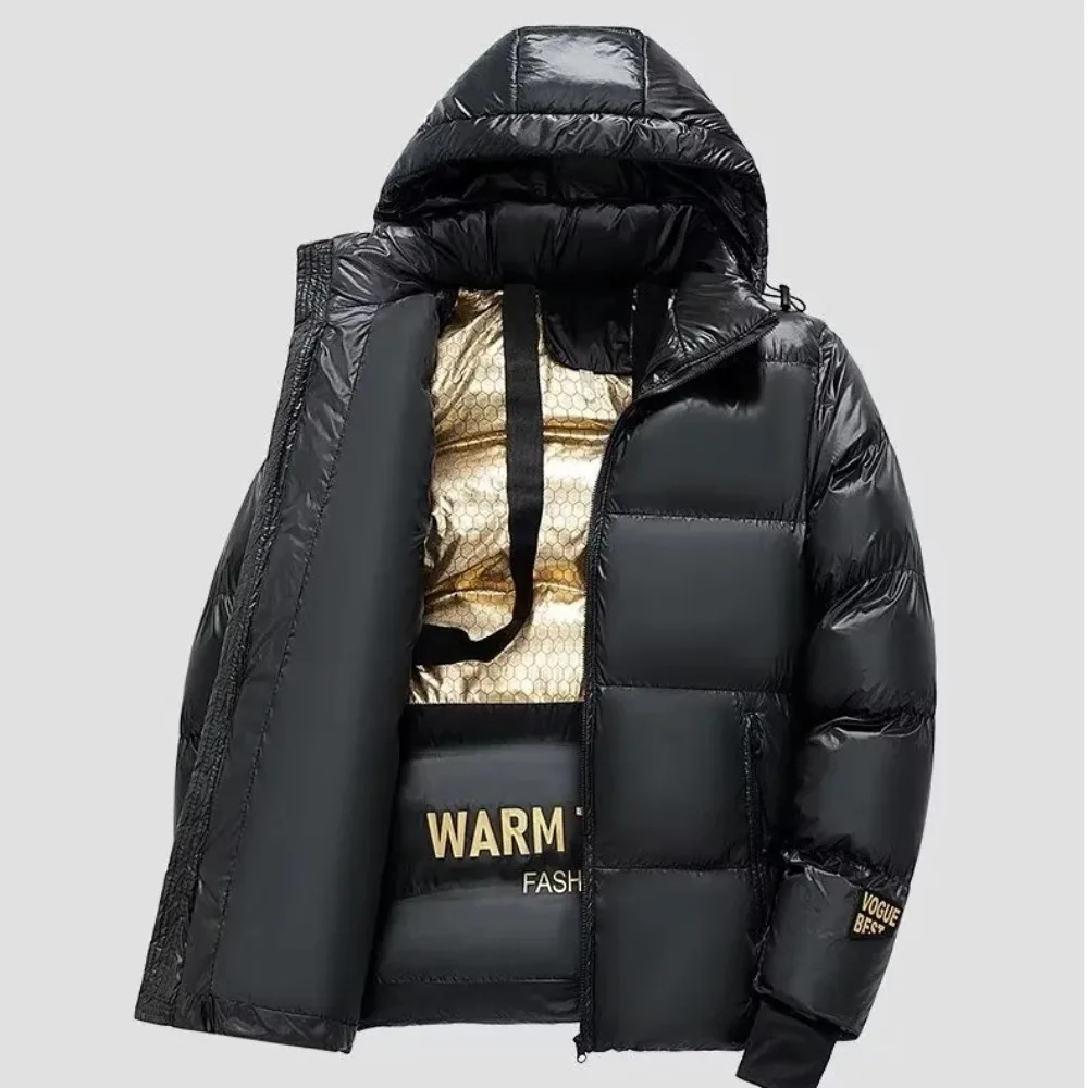 Зимняя мужская куртка с капюшоном, толстая куртка с капюшоном, графеновое хлопковое стеганое пальто, уличный стиль, теплая одежда, модный топ для мужчин