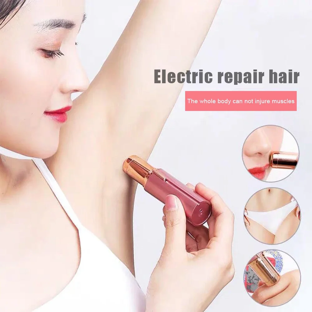 Portable Eyebrow Epilator Electric Mini Eyebrow Trimmer Women Lipstick Shape Shaver Body Facial Lipstick Hair Remover