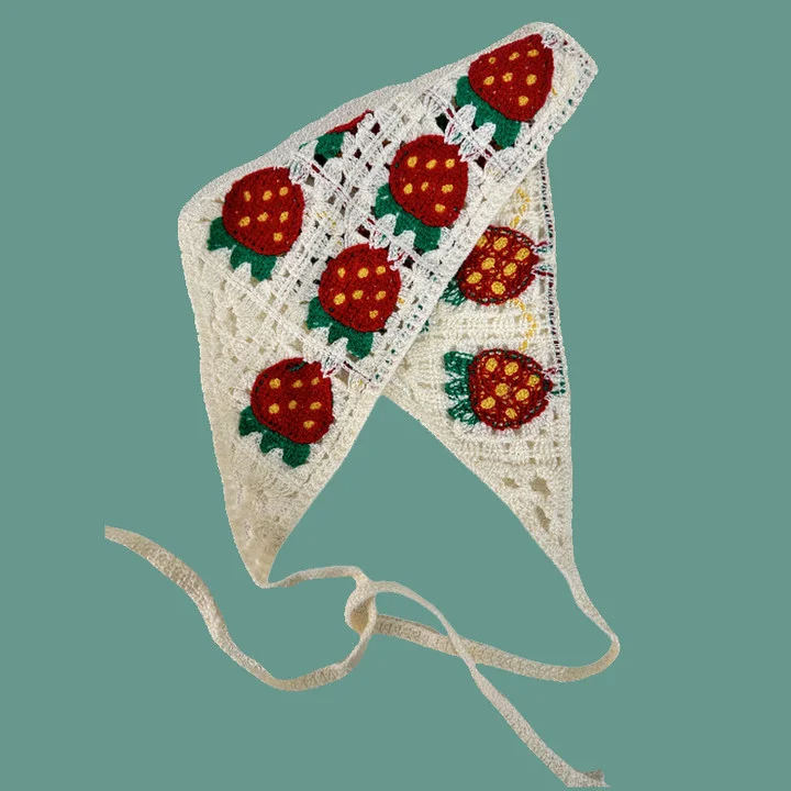 1/6 Stück Süßer Gestrickter Dreiecksschal Turban Stirnband für Frauen zum Tragen beim Ausgehen, Modisches Mädchen-Fotografie-Bandana Haarband – Detail 6
