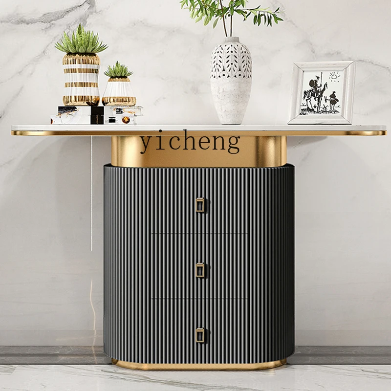 

LSL Light Luxury Entryway Console Table Modern Hallway Corridor Sideboard Wall-Mounted Narrow Table