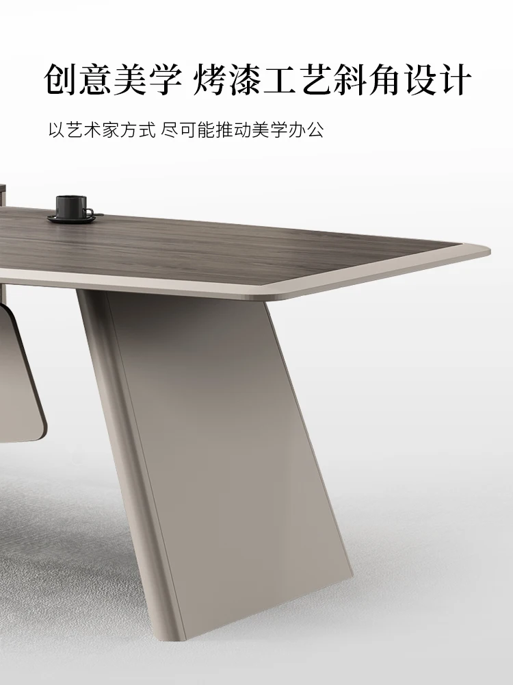 Mesa chefe simples e moderna combinação de armário de arquivo de cadeira de mesa