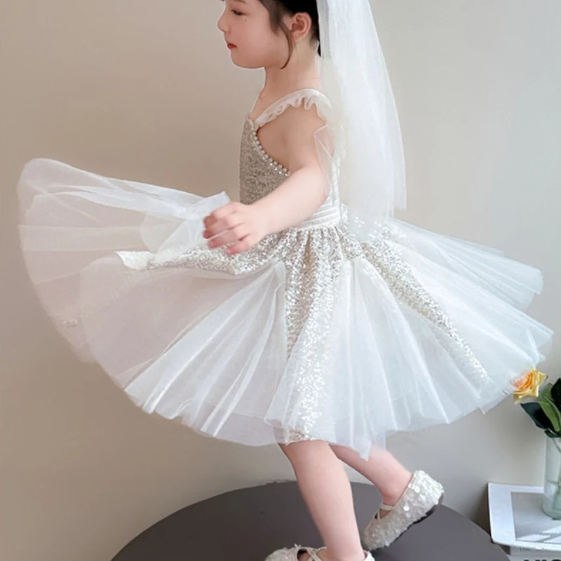 Girls' Dress Summer 2026 New High End Baby Birthday Banquet Princess Children's Rich Princess Dress