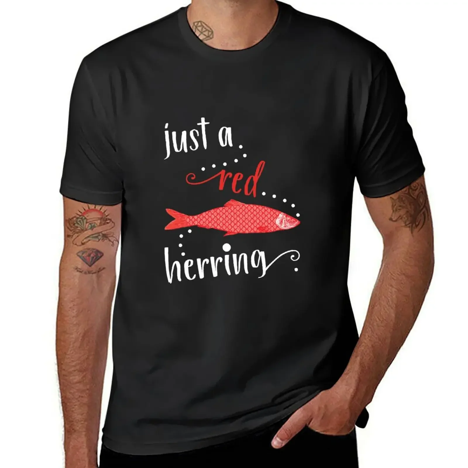 Just a Red Herring T-Shirt quick-drying for a boy plus sizes summer top mens workout shirts