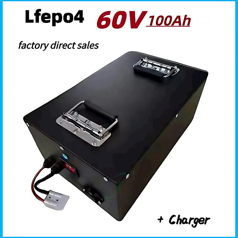

CT, Waterproof 60V 100Ah Li-ion battery with BMS for scooter Forklift sweeper Sightseeing car AGV + 10A charger。