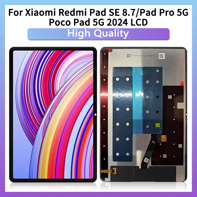 New For Xiaomi Redmi Pad SE 8.7/Pad Pro 5G 2024 12.1 LCD Display Touch Screen Digitizer For Xiaomi Poco Pad 5G 2024 12.1 LCD