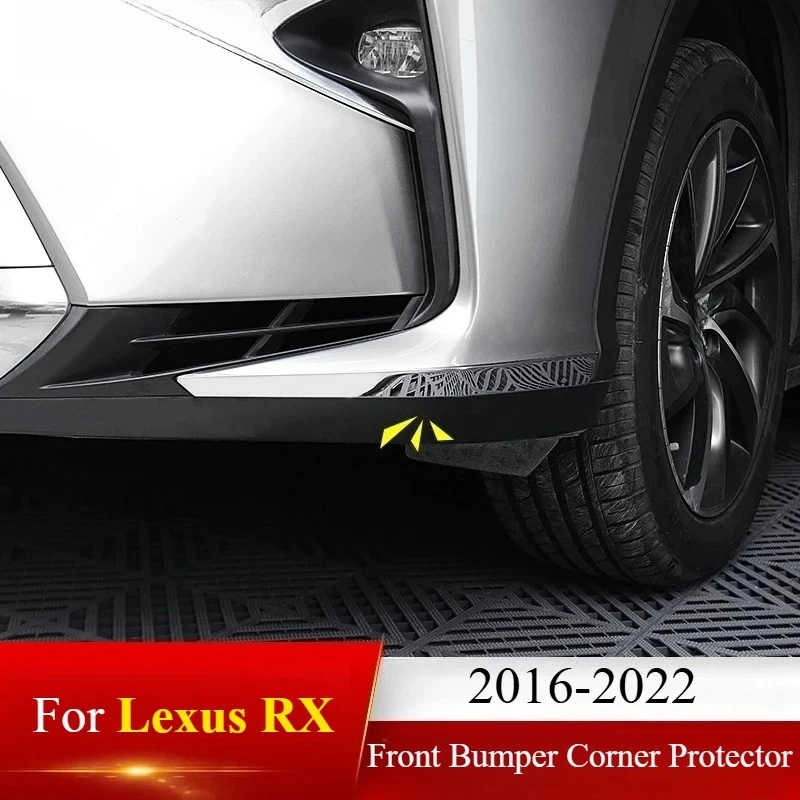 For Lexus RX300/RX200t 2016-2022 Front Bumper Corner Protector Anti‑Scratch Bright‑Trim Molding Anti‑Collision Guard Accessories