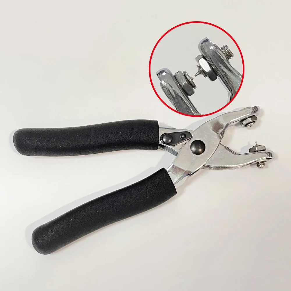 Badminton Racket Grommet Flaring Pliers – Cold Press for Single/Shared Holes, Stainless Steel, Precise Flaring Tool