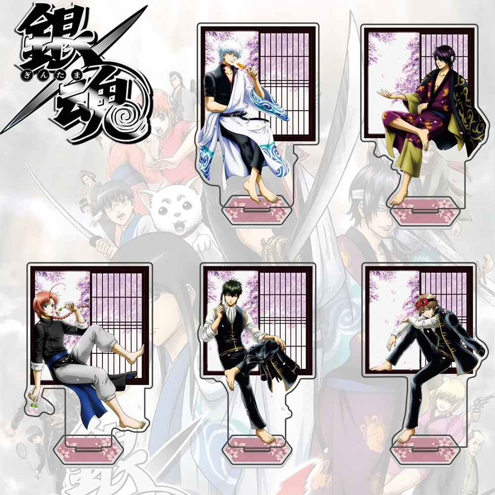 

New Gintama Hijikata Toushirou Acrylic Stand 15CM Window Side Cherry Blossom Anime Collectible Gift 15Cmos