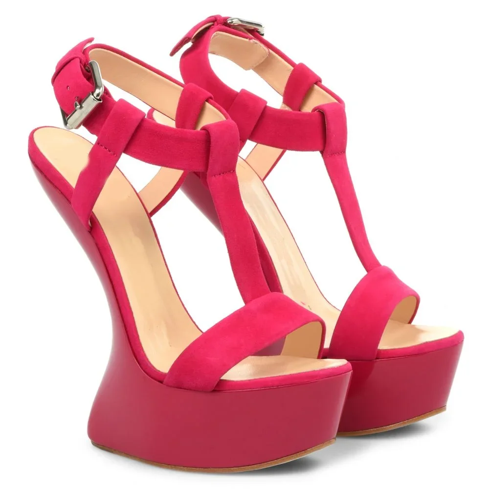 Strage Stil T Strap Sandals Pointed Toe Solid Size 35-46 6