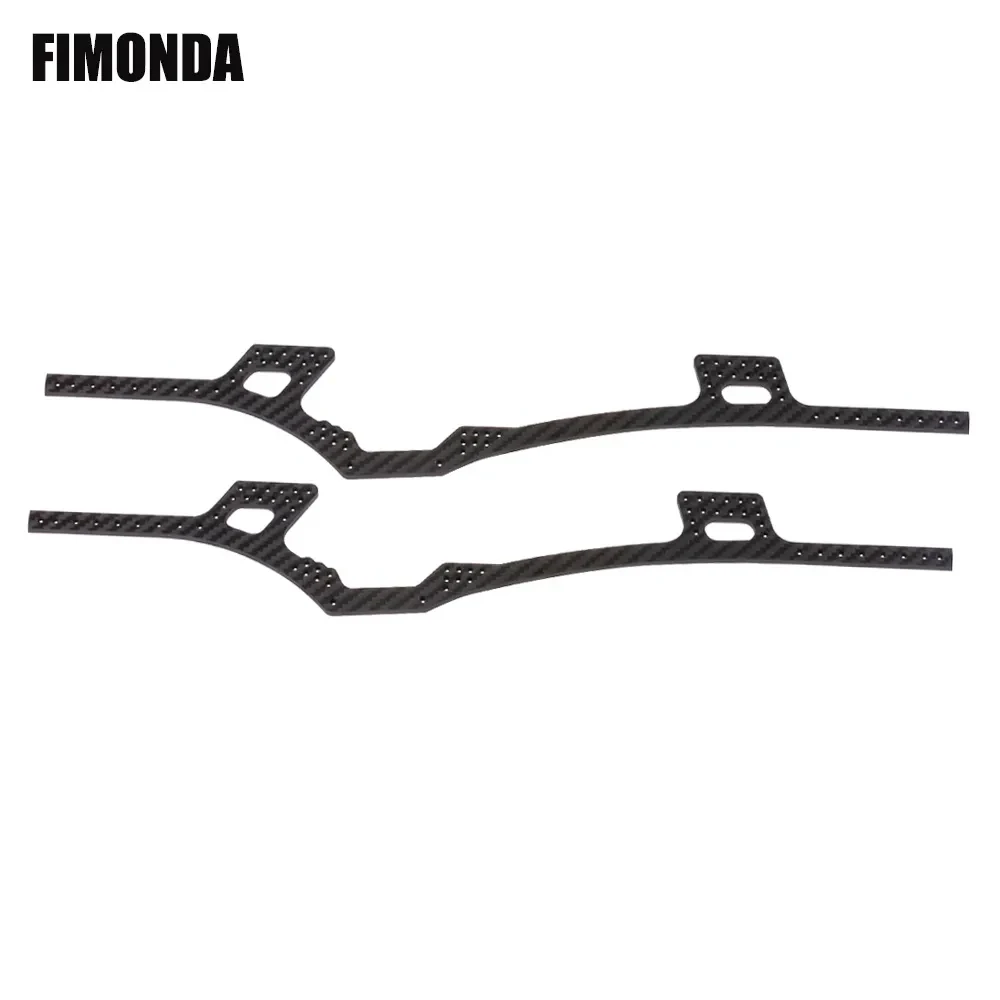 2Pcs Carbon Fiber Chassis Rails LCG Cheater Rigs Frame for 1/10 RC Crawler Capra SCX10 III TRX4 Portal Axle Comp Builds DIY