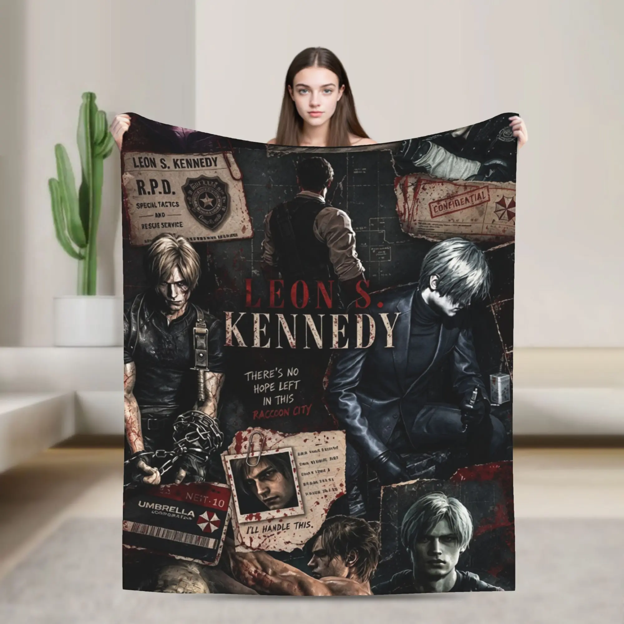 Custom 3D Print R-Residents Evils Blankets Breathable Soft Flannel Summer Shooting Game Throw Blanket for Couch Car Bed