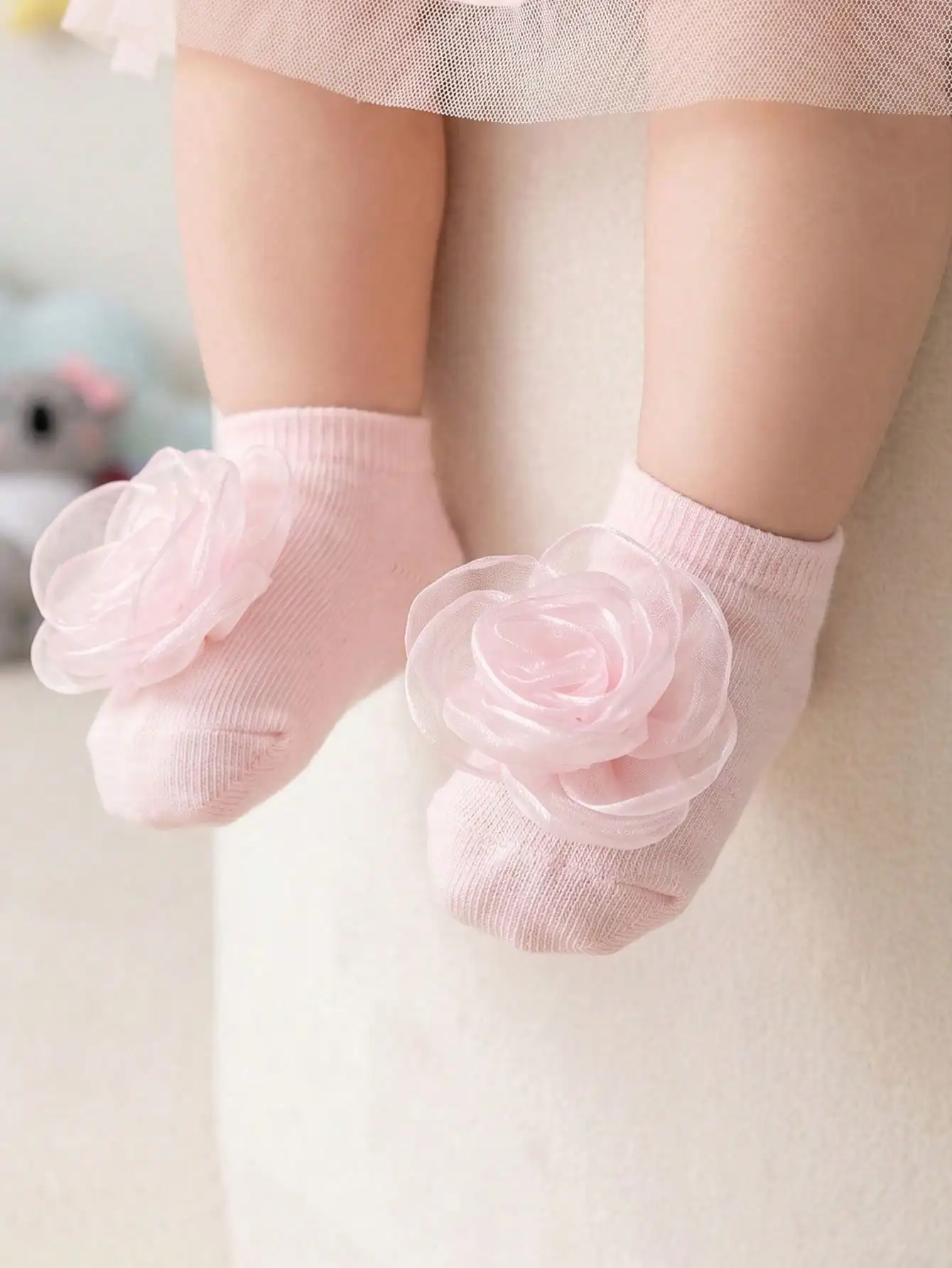 3Pairs 3‑12M Kids Tiny Floral Ankle Socks Set, Unisex Boys Girls Multi‑Color Cotton Socks for All‑Season Daily Wear
