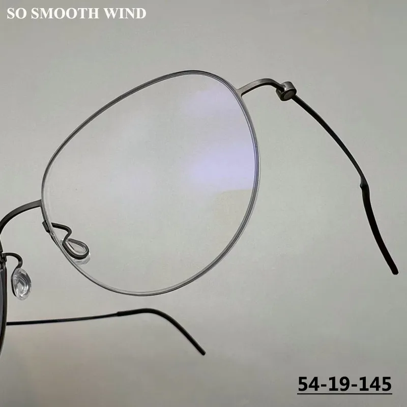 

Denmark Pure Titanium Oval Round Glasses Frame Men Women Screwless Ultralight Brand Eyeglasses 5512 Spectacles High-end Eyewear
