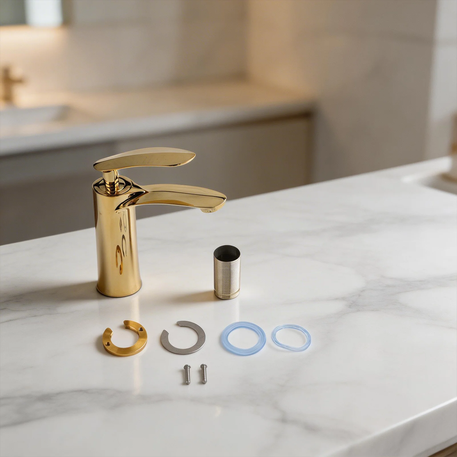 

Смеситель для раковины Gold Wash Basin Taps: современный, роскошный, для ванной комнаты, с одной ручкой, для горячей и холодной воды, смеситель для раковины, сантехника для ванной.