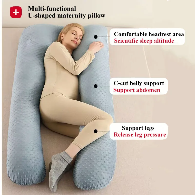 120x70cm Multifunctional Pregnant Pillow U-Shape Sleep Support Pillow Detachable Washable Ergonomic Pillow For Pregnant