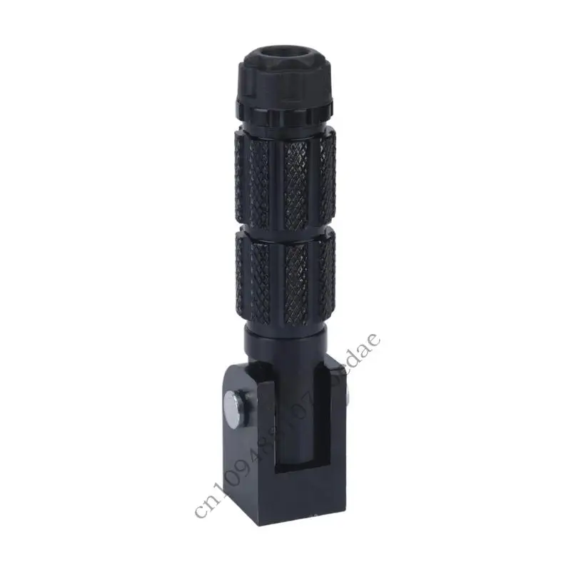8Mm Hinged Motorcycle Foot Pegs Pair with Black Grip Texture