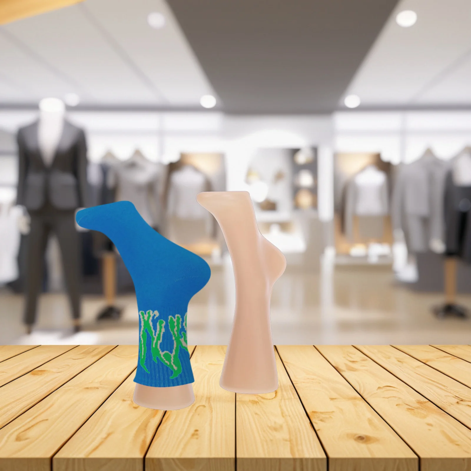 

2pcs Plastic Foot Mannequin Sock Stand Realistic For Shoes Jewelry Anklet Showcase Store Home Use Socks Mannequin Feet