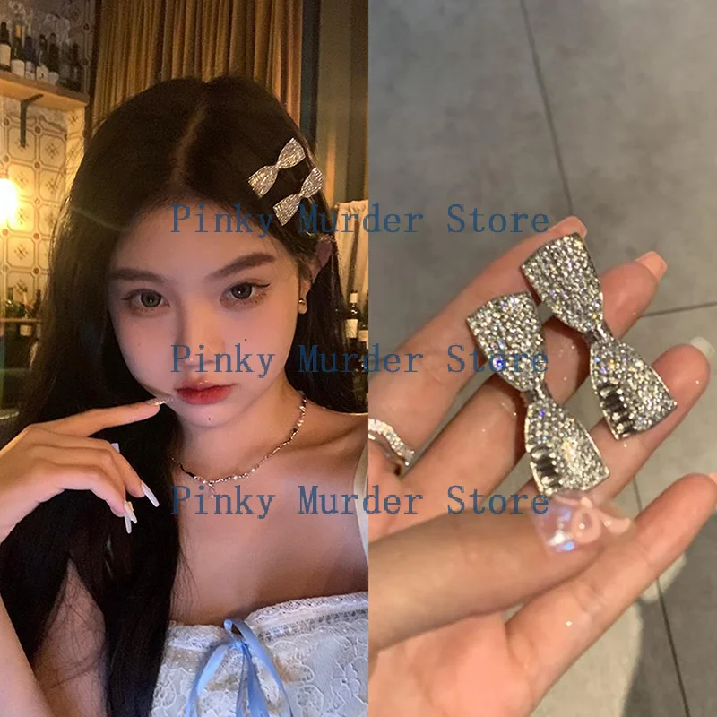 

(JYA2)Exquisite Fashionable Women's Shiny Rhinestone Bow Hair Clip Sparkling Hairpin Head Accessories