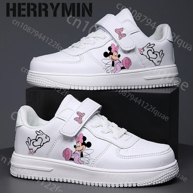 Sapatilhas Mickey Mouse para crianças, sapatos Minnie, sapatos de desenhos animados para meninas e meninos, presente de Natal, moda infantil de 8 e 9 anos