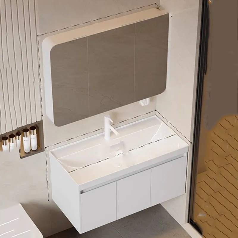 

Organizer White Cupboard Storage Toilet Display Partitions Wooden Decorations Bathroom Cabinet Drawers Gabinete Hotel Furniture