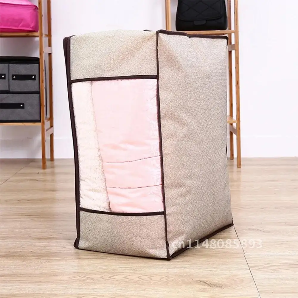 Storage Bag For Clothes Blanket Folding Non Woven Fabric Bags Pillow Quilt Blanket Organizer Big Capacity Wardrobe Storage Case