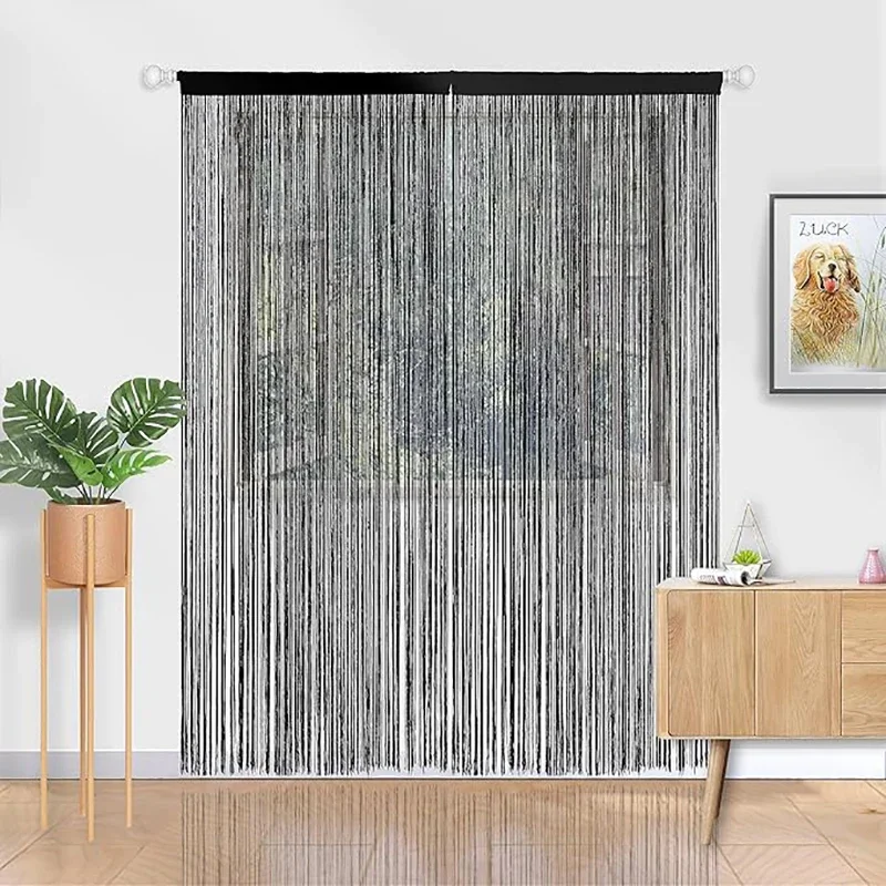 

Living Room Multi-Color Linear Curtain Wedding Decoration Silk Thread Curtain Suitable for Home Door Curtain