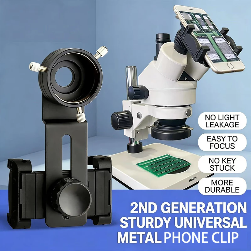 30-57mm Metall Universal Smartphone Handy-Schlitzlampen-Teleskop-Mikroskop-Adapterhalterung für Videoaufnahmen