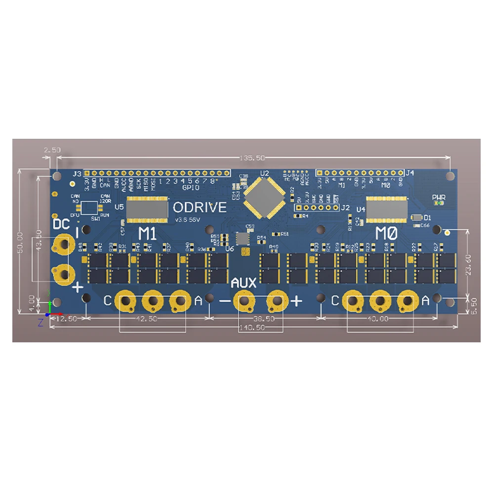 12 В-56 В V3.6 FOC-BLDC контроллер серводвигателя двухканальный модуль управления бесщеточным двигателем поддерживает различные кодировщики для DIY с ЧПУ
