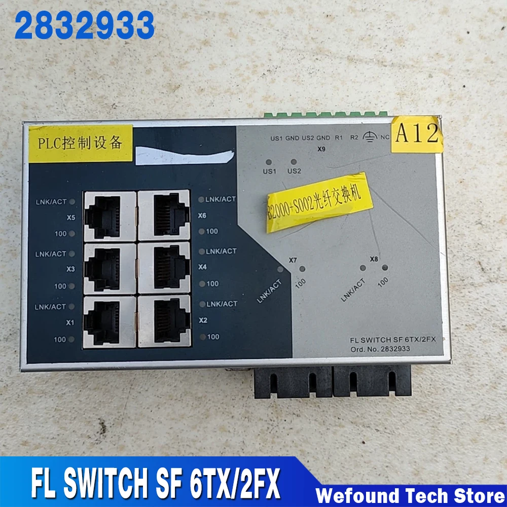 For Phoenix Ethernet Switch Module Work Good 2832933 FL SWITCH SF 6TX/2FX