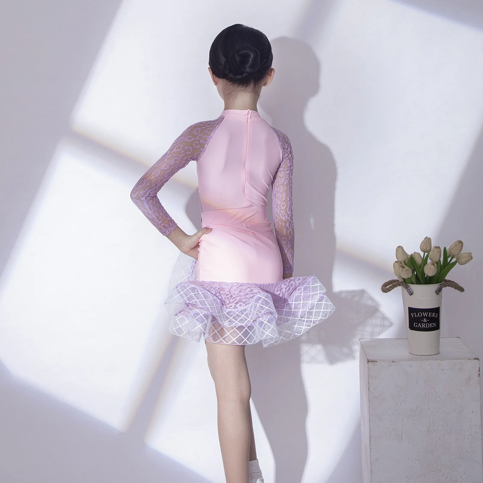 เครื่องแต่งกายเต้นรําละตินสําหรับเด็กระดับไฮเอนด์ 2025 เครื่องแต่งกายการปฏิบัติของเด็กผู้หญิงในช่วงฤดูร้อนใหม่สําหรับการเต้นรําของเด็ก