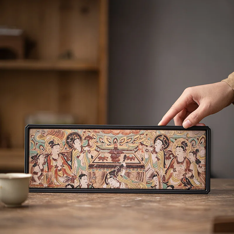Vintage Water Absorbing Tea Tray Quick Drying Teapot Holder Board Small Rectangle Dry Brewing Table Kung Fu Tea Set Accessories