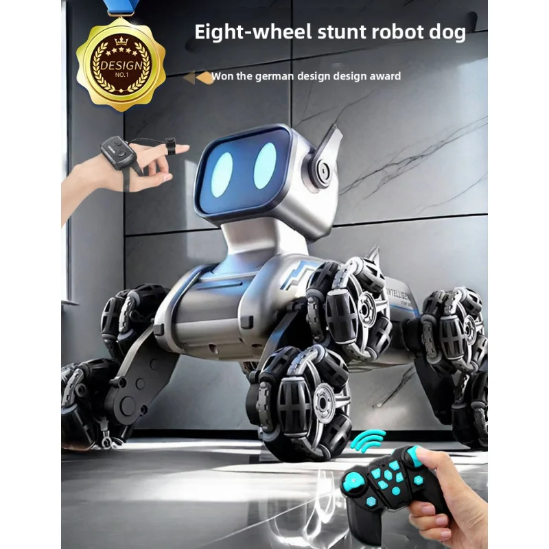 Slimme Robot Hond Elektrische Afstandsbediening Auto Jongens Speelgoed Kinderauto Achtwielige Gebaar Sensing Huisdier Verjaardagscadeau