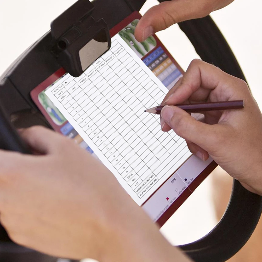 

5 Pcs Score Card Golf Cart Scoreboard Paper Golfs Scorecards Coated Competition Tool Ball Supply