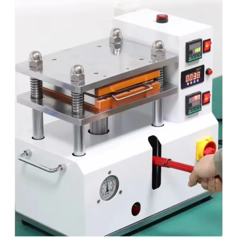 لوحة صغيرة أداة الفلكنة مختبر البلاستيك المطاط هلام السيليكا الجسيمات اختبار الأسلاك الساخنة الصحافة الهيدروليكية