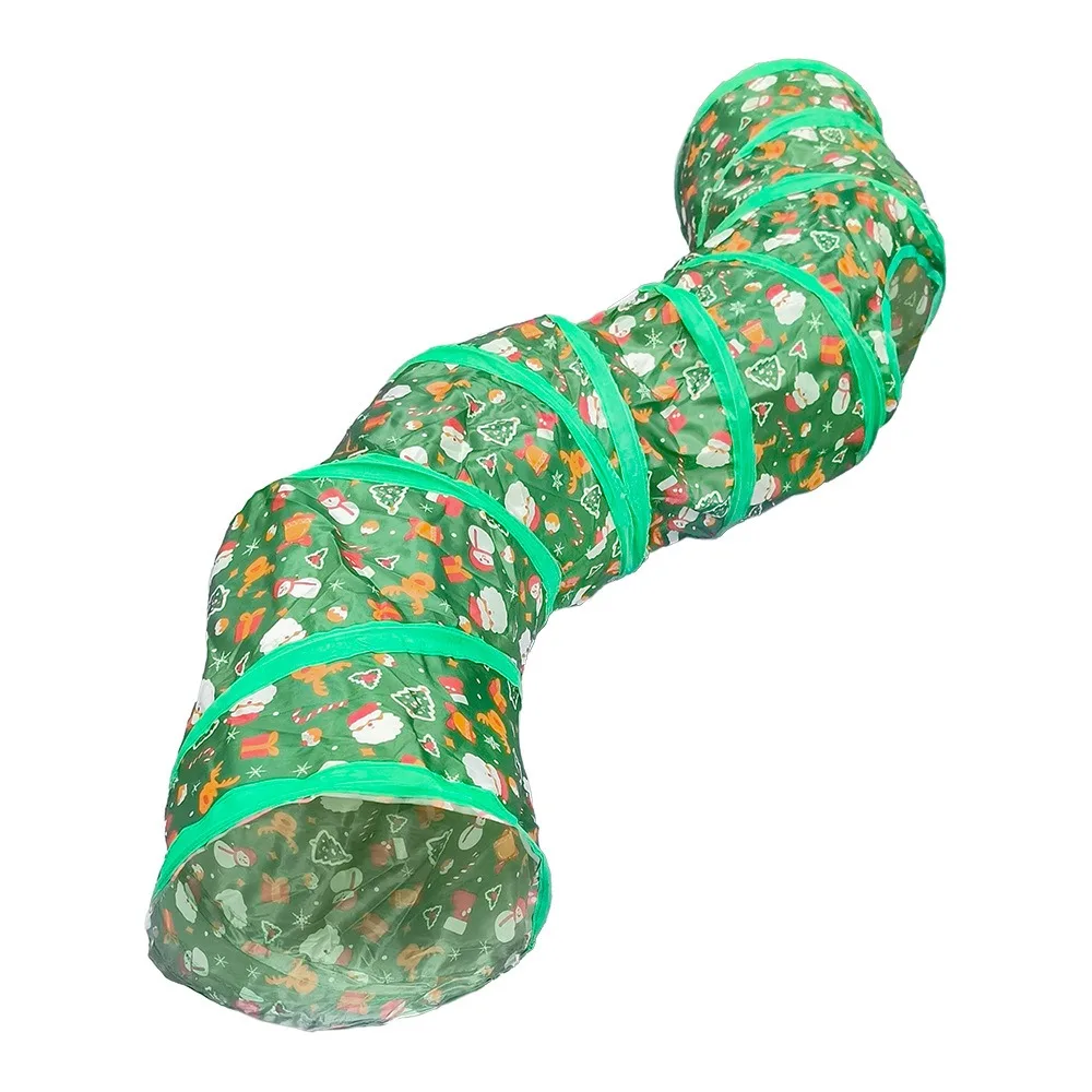 2025 nuevo superventas Navidad mascota gato túnel gato arena paso integrado creativo gato auto-hey artefacto suministros para mascotas