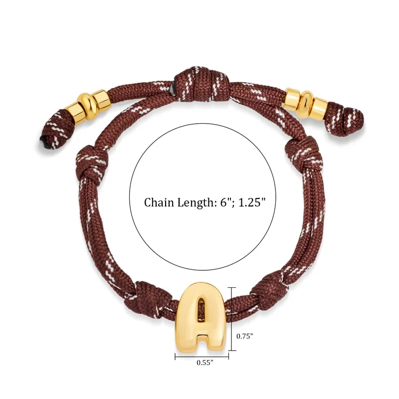 أساور فقاعية أولية للنساء أساور أنيقة مطلية بالذهب عيار 14 قيراط مع حروف فقاعية سوار أولي أساور أبجدية مخصصة #5