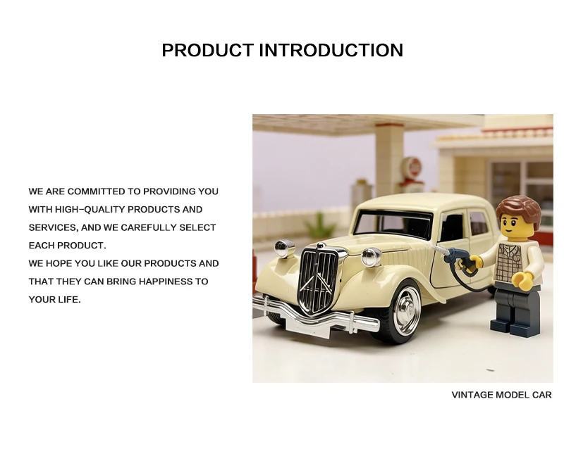 1:36 Legierungsdruckguss-Modellauto 11CV, Vintage-Automodell, klassisch, mit Rückziehfunktion, Türen zum Öffnen, Modellfahrzeug-Replik für Sammlung, Geschenk, Spielzeug – Detail 5