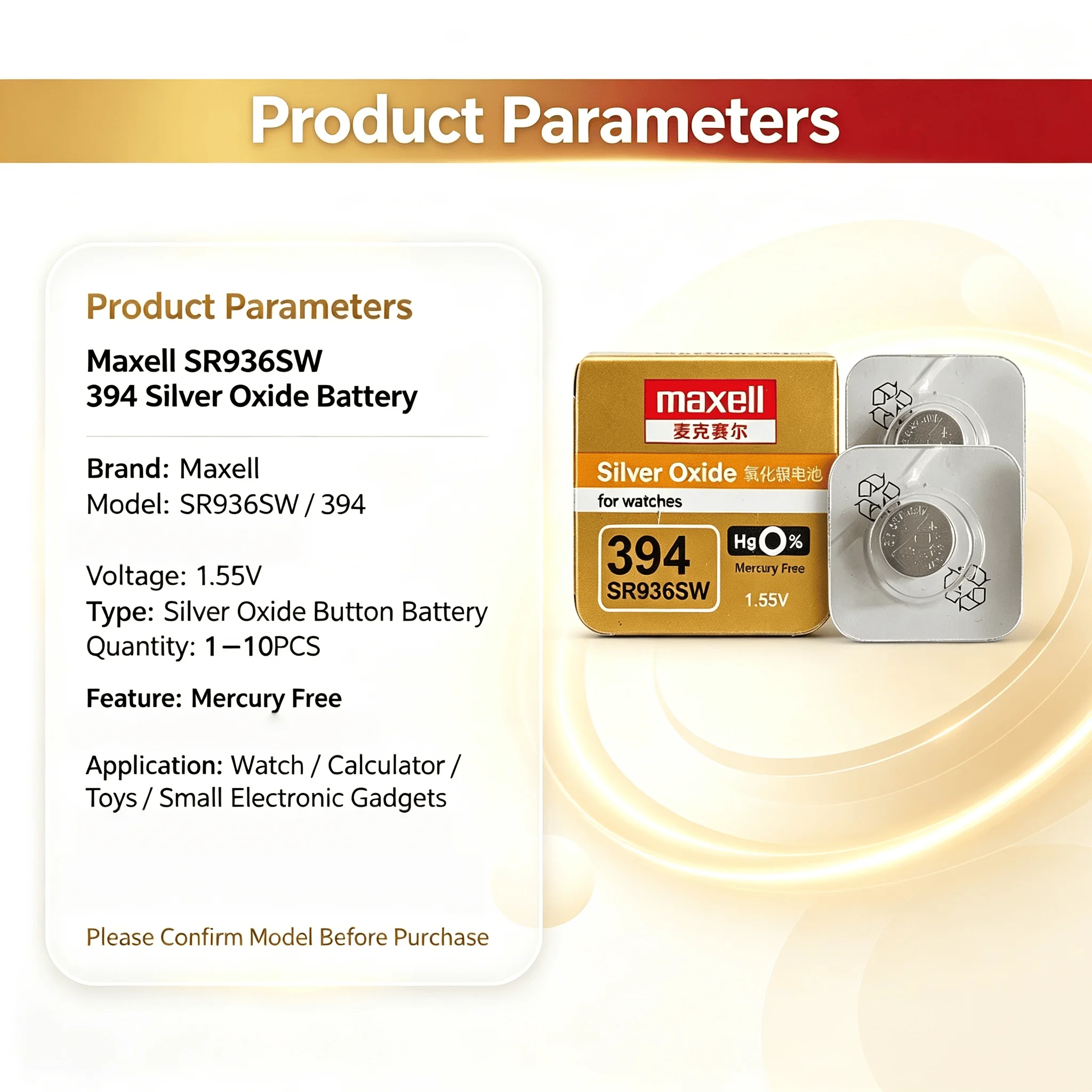 1-10PCS Maxell SR936SW 394 1.5 - đánh giá và giá Electronics And Gadgets Ce