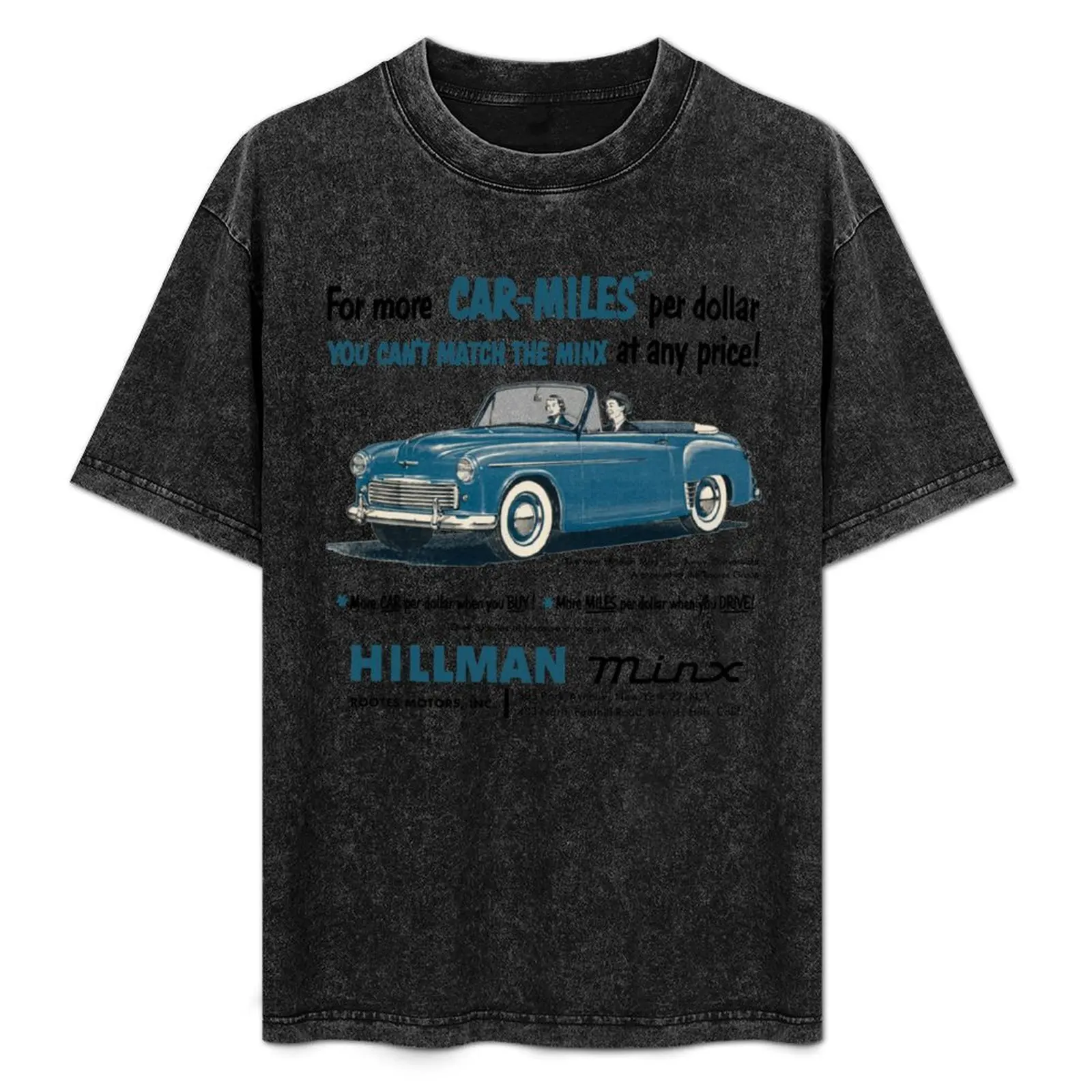 

HILLMAN MINX CONVERTIBLE T-Shirt Large Size Casual Tee Shirt