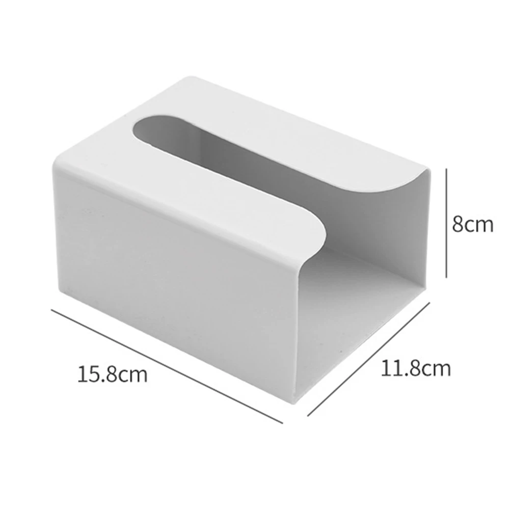 Napkin Holders Wall-mounted Paper Dispenser Self-adhesive Removable Paper Box Space-saving Punch Free Waterproof for Living Room
