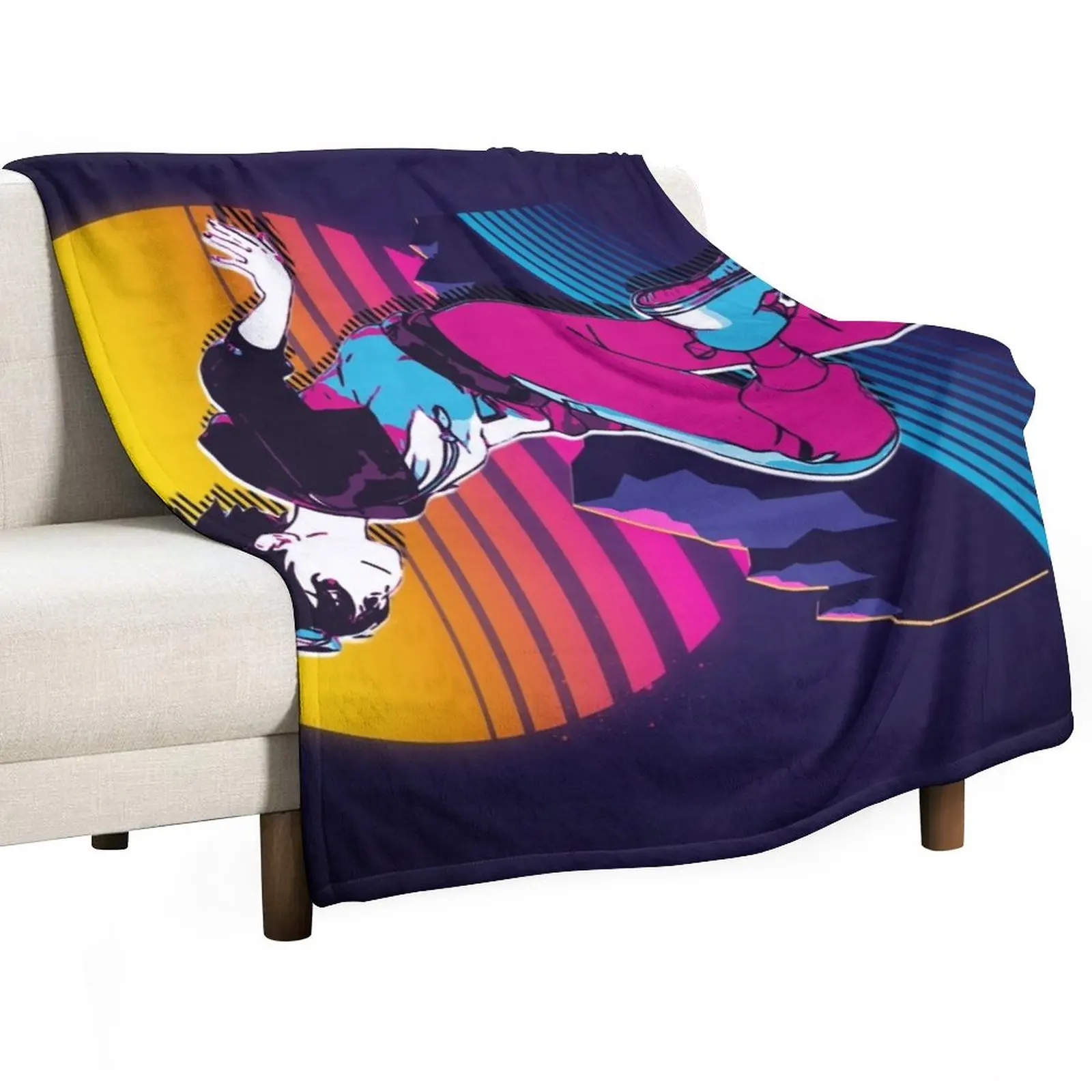 

Digimon Survive - Takuma *80s retro* Throw Blanket Fluffy Soft Blankets Blanket For Decorative Sofa Retro Blankets