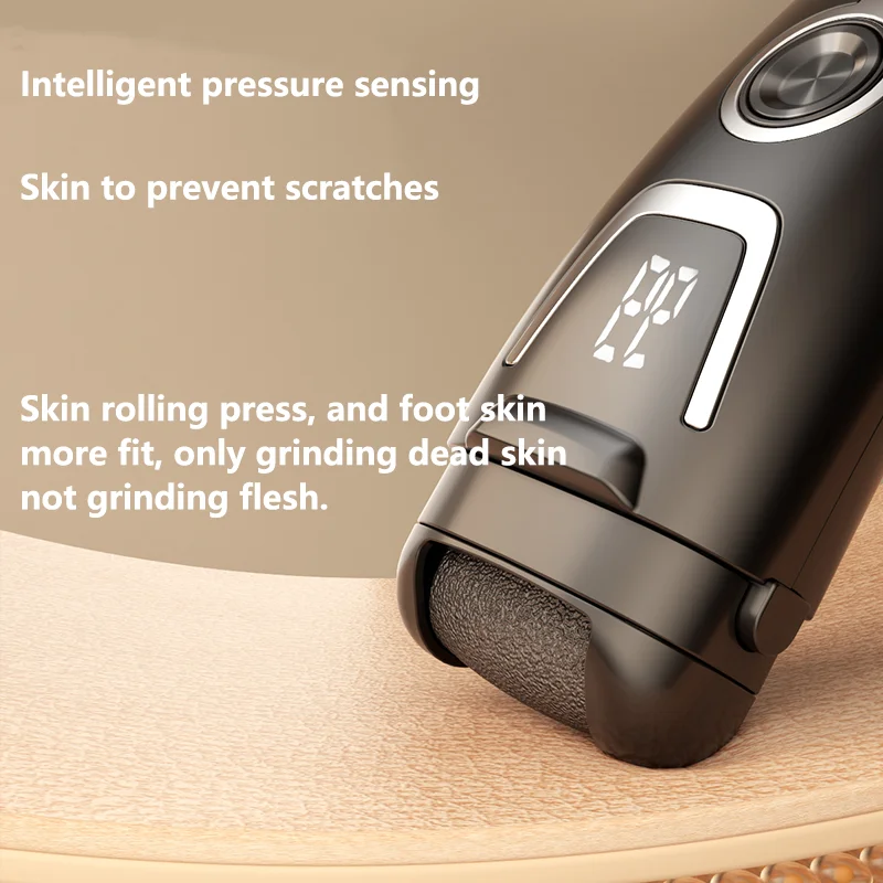 USB Rechargeable Electric Foot Grinder Portable Digital Display Callus Remover Foot File for Heel Dead Skin Removal Tool