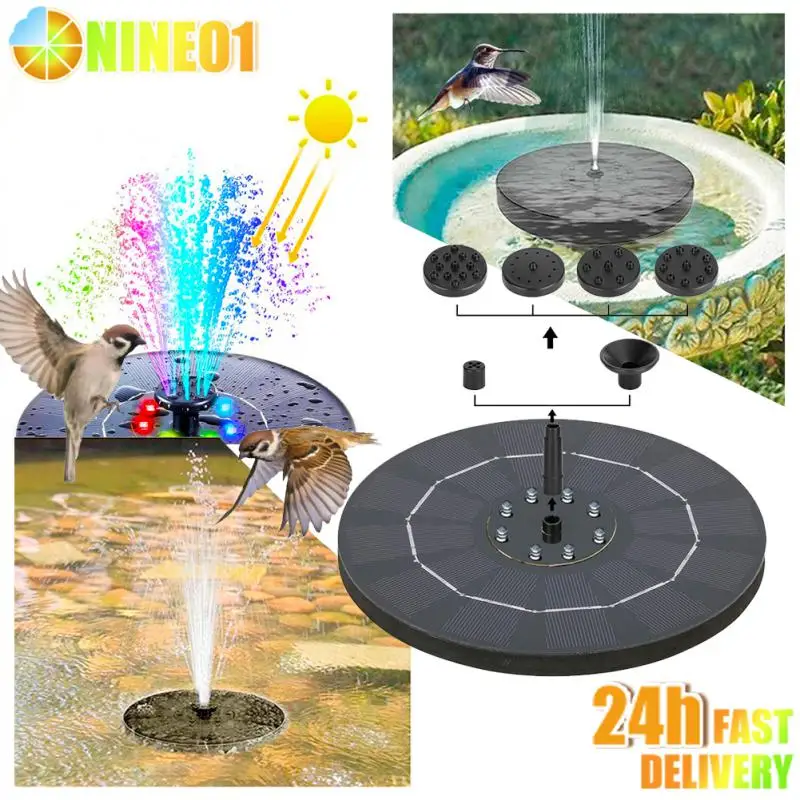 

Solar Fountain Garden Waterfall Floating Fountain Pool Pond Bird Bath Solar Panel Water Pump Garden Decoration Powered Fountain