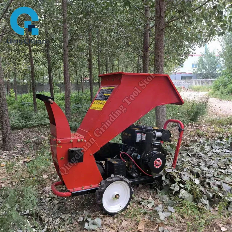 Small Branch Crusher Vineyard Agricultural Branch Crusher Portable Mobile Tree Branch Crusher