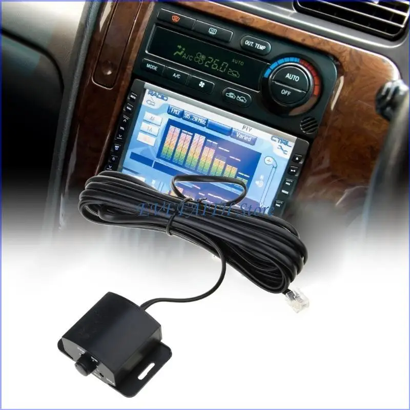 Car Stereo Bass Knob Easy Install Dashboard Volumes Adjuster Equalizer Remote Knob set for Amplifier & Subwoofer Control