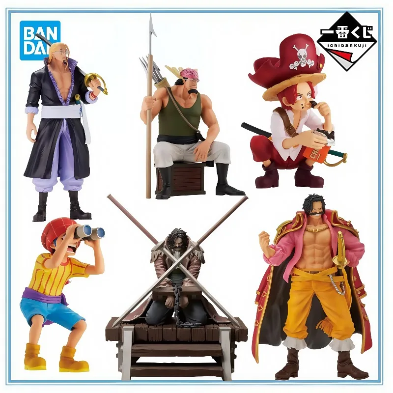 

BANDAI in Stock Genuine Ichiban ONE PIECE Gol·D·Roger Silvers Rayleigh Shanks Buggy Crocus Anime Cartoon Model Decoration Toys