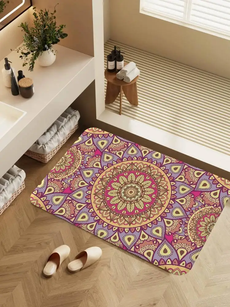 الكلاسيكية الأزهار نمط المدخل السجاد مستطيل المضادة للانزلاق المنزل لينة Badmat الباب الأمامي داخلي سجادة خارجية ممسحة منطقة البساط #5
