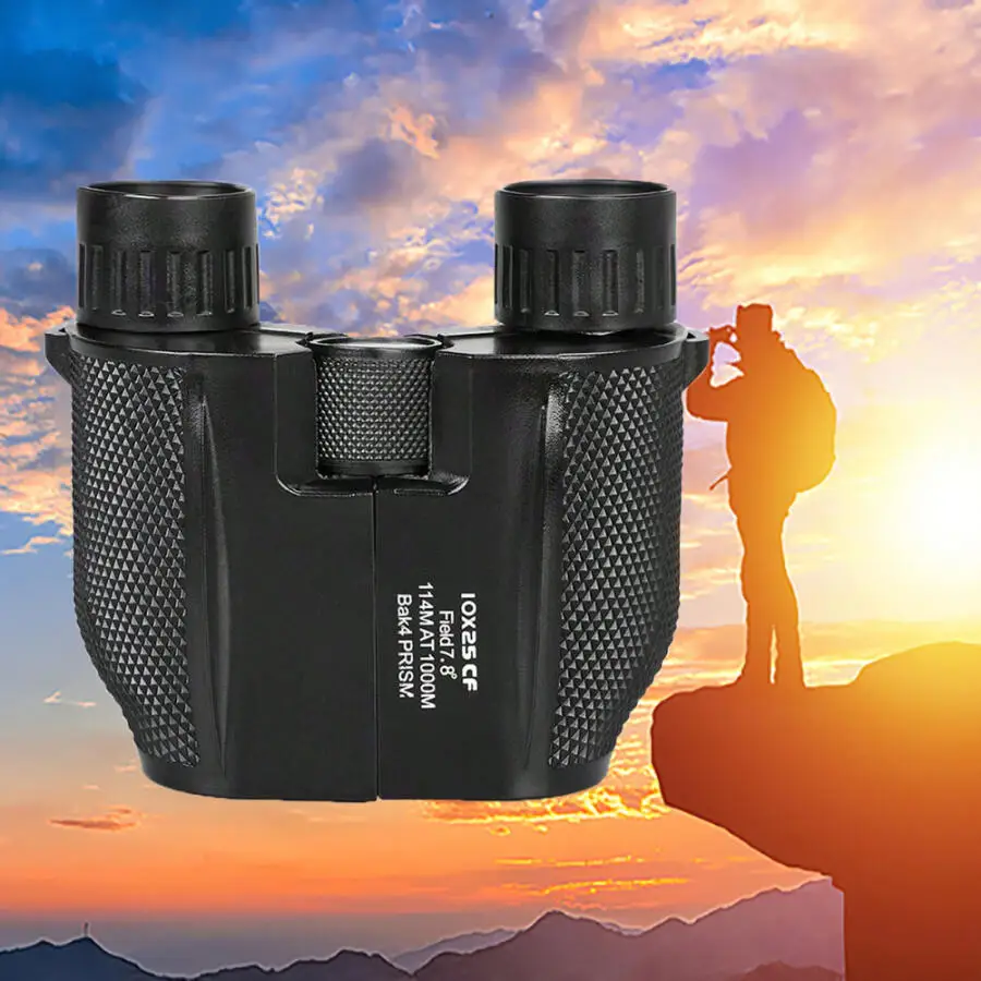 

10X25 Professional Binoculars FMC Multilayer Coated Lens Waterproof Portable Telescope For Hunting Fishing