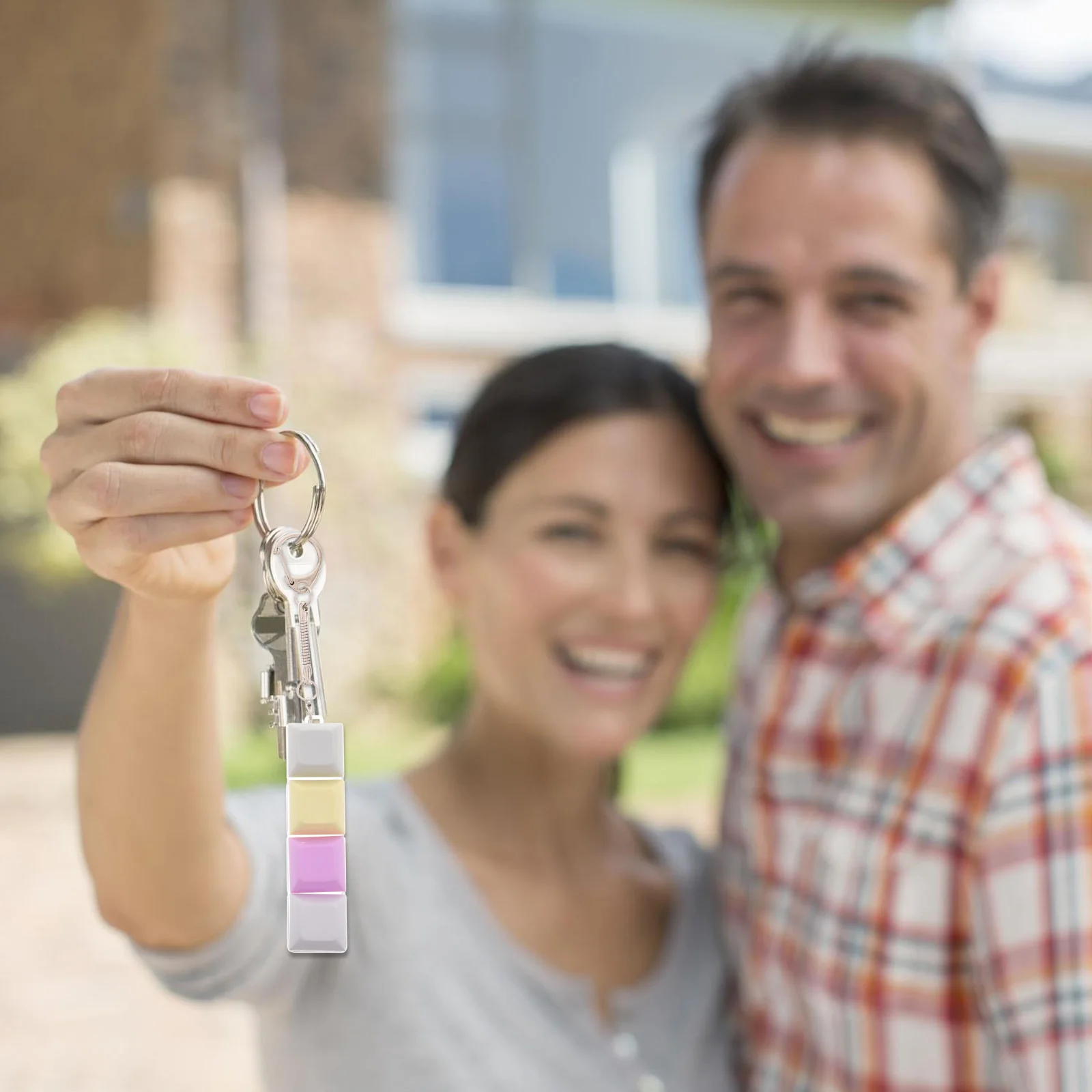 

Press The Keyboard Keychain Creative Holders Button Bag Charms Plastic Keycap Fidget Backpack Handbag Hanging Pendant