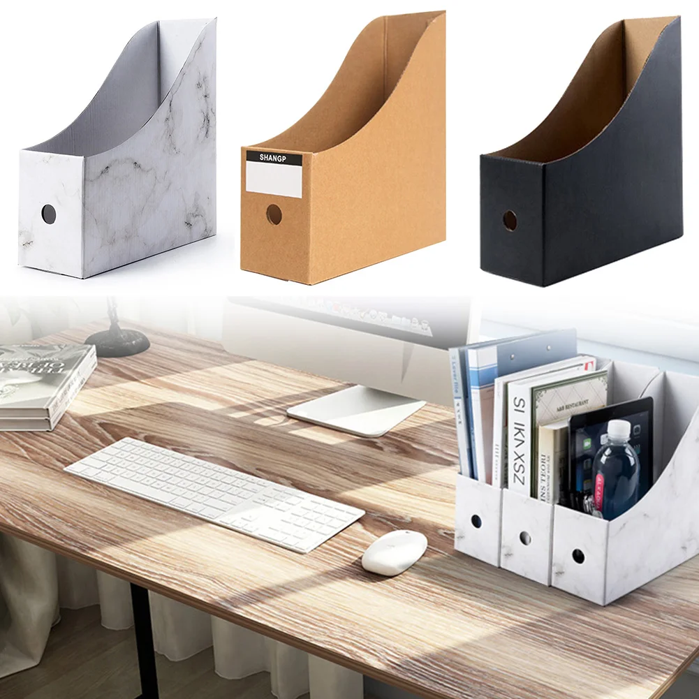 1pcs/set Stationery Rack Magazine Paperwork Pencil Document Simple Storage Box Foldable Desk Organiser File Holder Paper